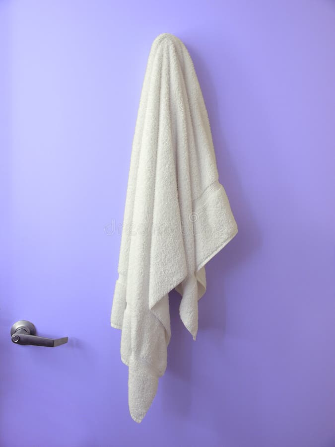 Hanging Towel Blue door