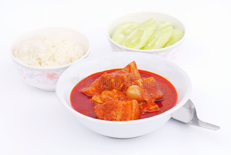 Hangle Curry (Gaaeng Hang Laeh) With Nan Or Naan Stock ...