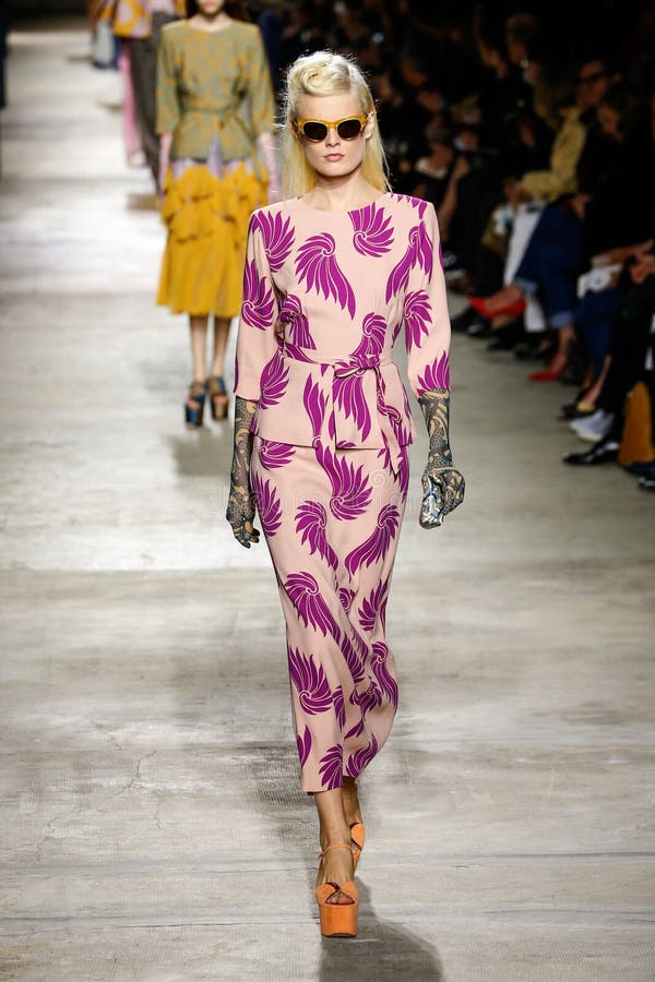 Hanne Gaby Odiele Walks the Runway during the Dries Van Noten Show ...