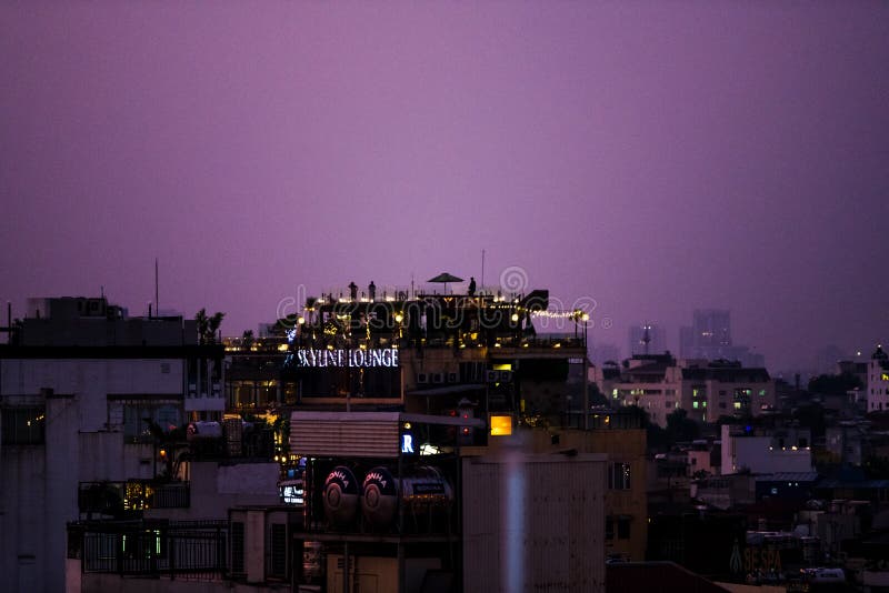 Hanoi city Skyline and cityscape captured during a beautiful Vietnamese sunset royalty free stock photos Hanoi city Skyline and cityscape captured during a beautiful Vietnamese sunset royalty free stock photos