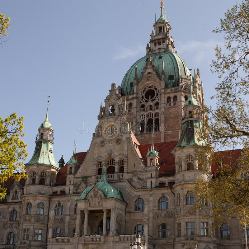 Hanover Town Hall Sunlight Stock Photos Free & RoyaltyFree Stock