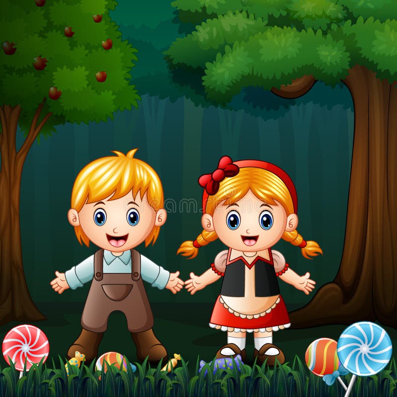 Hansel and Gretel in the Forest Stock Vector - Illustration of cartoon, kids: 120352124 Hansel and Gretel in the Forest Stock Vector - Illustration of cartoon, kids: 120352124
