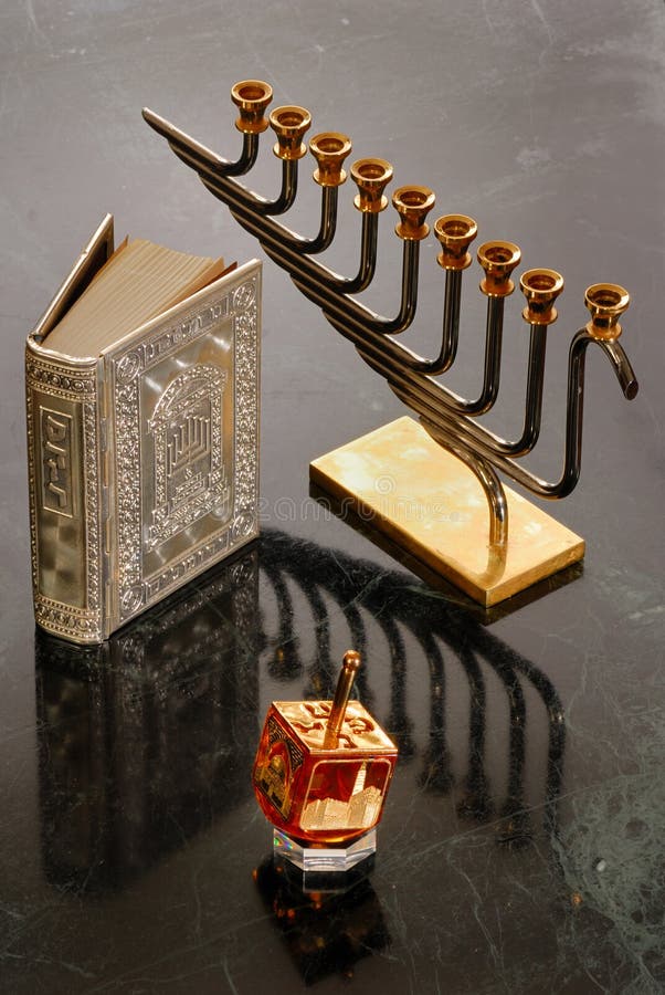 A Hanukkah spinning top. stock image. Image of glass 16812233