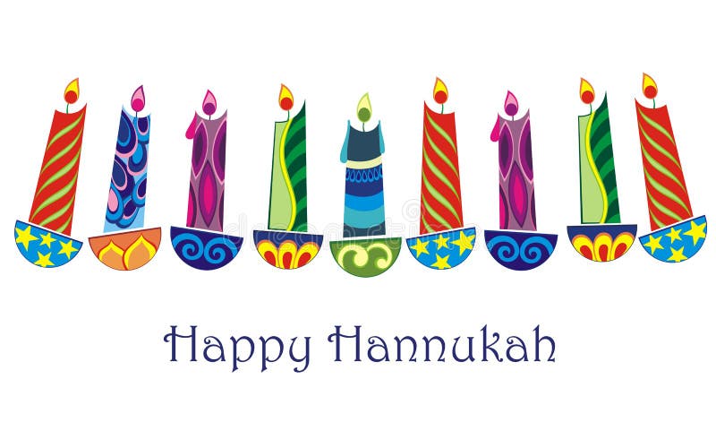 Illustration with happy hanukkah candles. Illustration with happy hanukkah candles