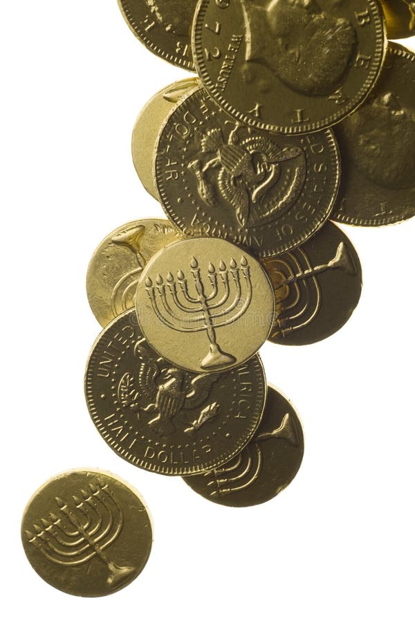 Hanukkah gelt stock image. Image of candy, chanukkah 10973311