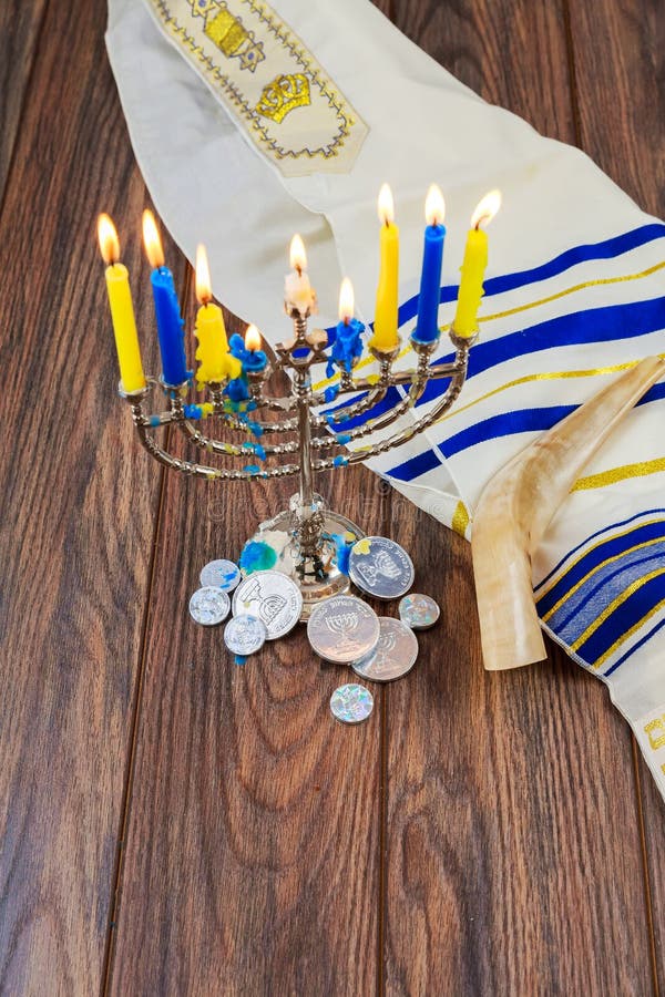 Hanukkah The Jewish Festival Of Lights Menorah Candles Holidays Stock