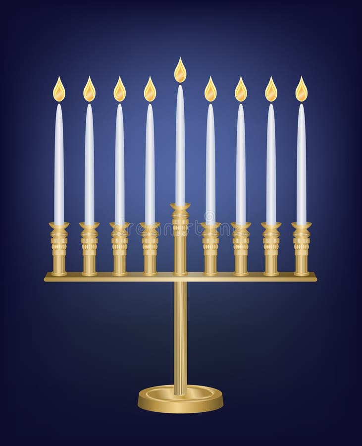 Vector Illustration of Hanukkah Menorah Stock Vector Illustration of