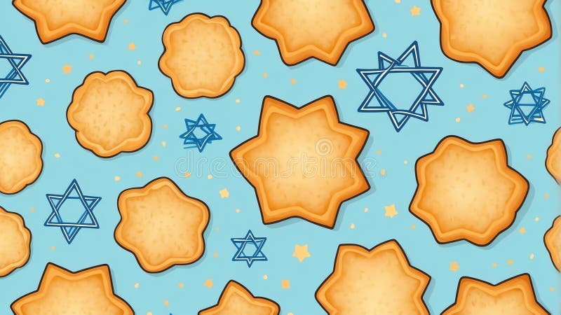 Hanukkah ukrywa płynny wzór na pastelu kolor ai wygenerowany ilustracja wektor