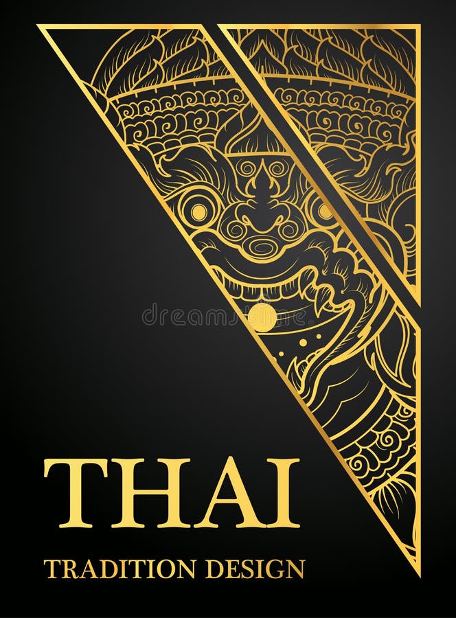 Hanuman Monkey Thai Art Element Traditional Design Gold For Greeting Cards Stock Vector Illustration Of Outline Line Hanuman Monkey Thai Art Element Traditional Design Gold For Greeting Cards Stock Vector Illustration Of Outline Line