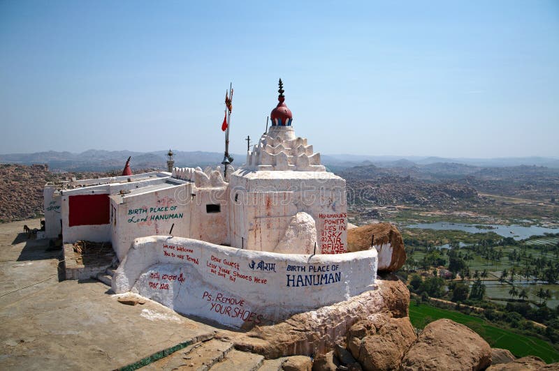 Hanuman Temple on the Anjaneyaâ€™s Hill, Hampi Stock Photo Image of