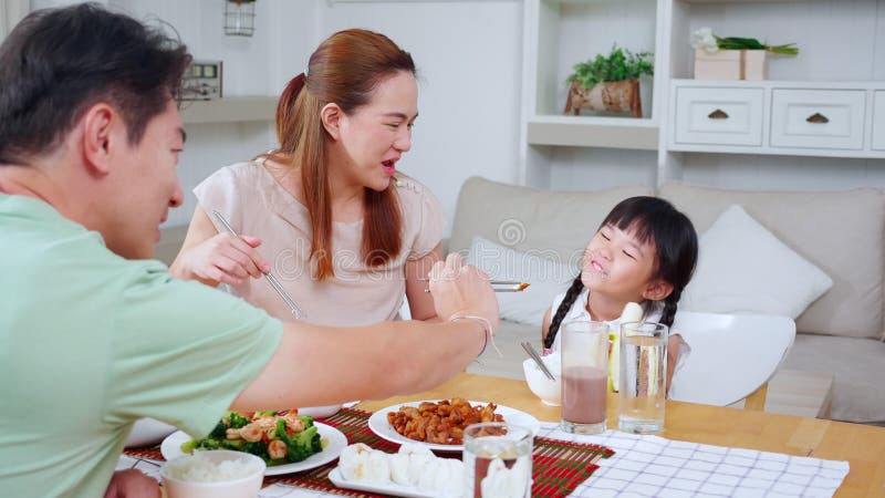 Happiness Asian Family with Father, Mother and Daughter Preparing ...