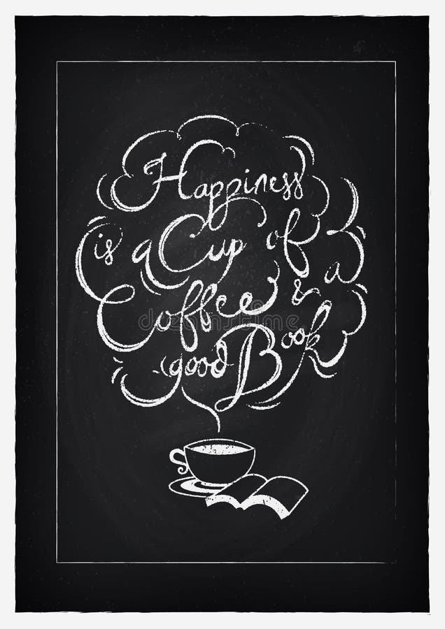 Happiness in a Cup of Coffee Stock Vector - Illustration of kitchen ...