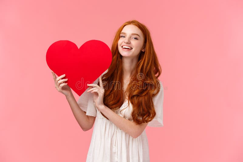 Charming love. Валентинка девушке. Redhead laugh girl.