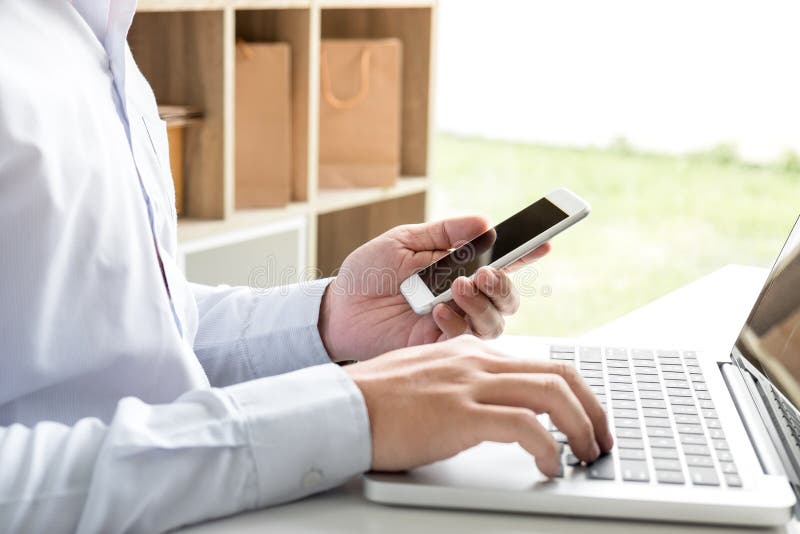 happiness man using smart phone register payments online shopping and customer service network connection market, technology on l stock photo happiness man using smart phone register payments online shopping and customer service network connection market, technology on l stock photo