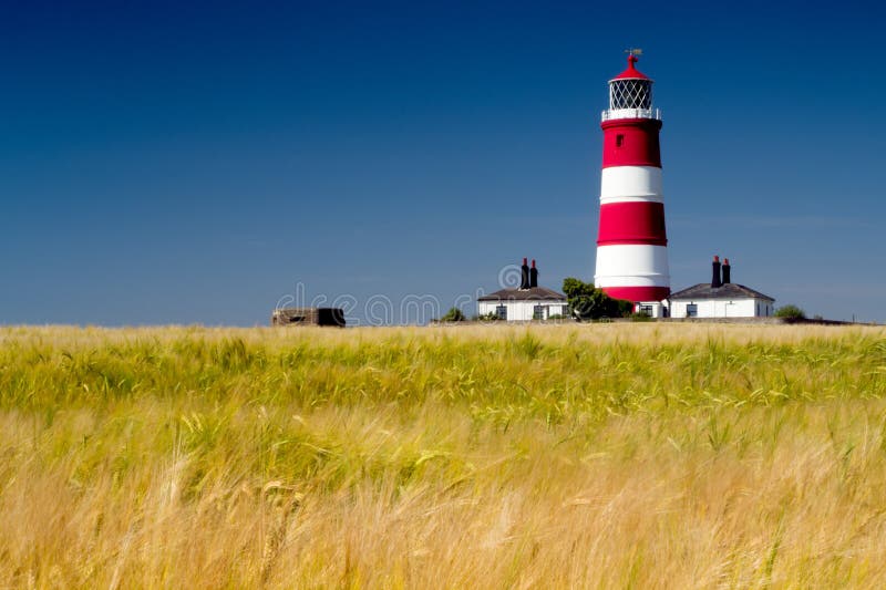 Happisburgh fyr royaltyfria bilder