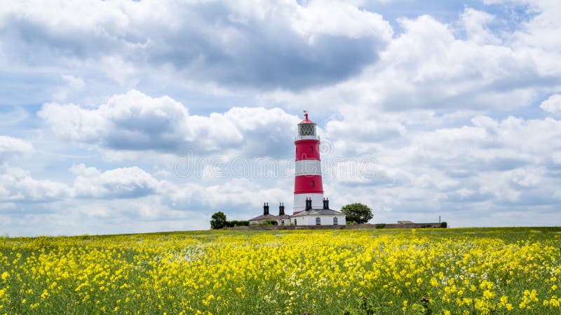Happisburgh fyr, Norfolk arkivbild
