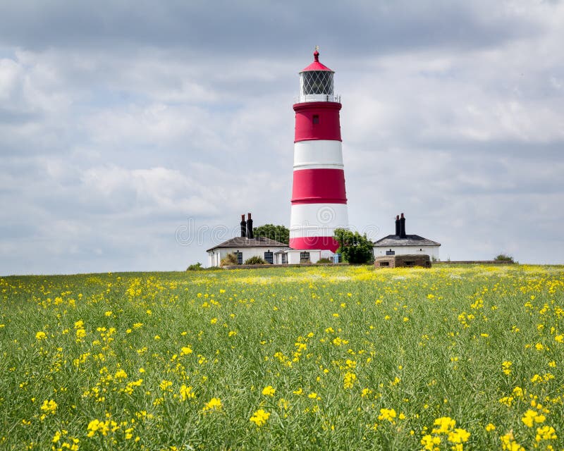 Happisburgh fyr, Norfolk fotografering för bildbyråer