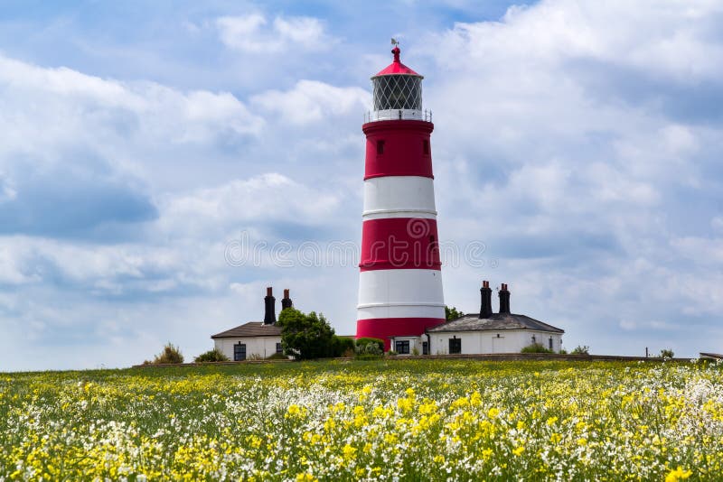 Happisburghvuurtoren Norfolk royalty-vrije stock afbeeldingen Happisburghvuurtoren Norfolk royalty-vrije stock afbeeldingen