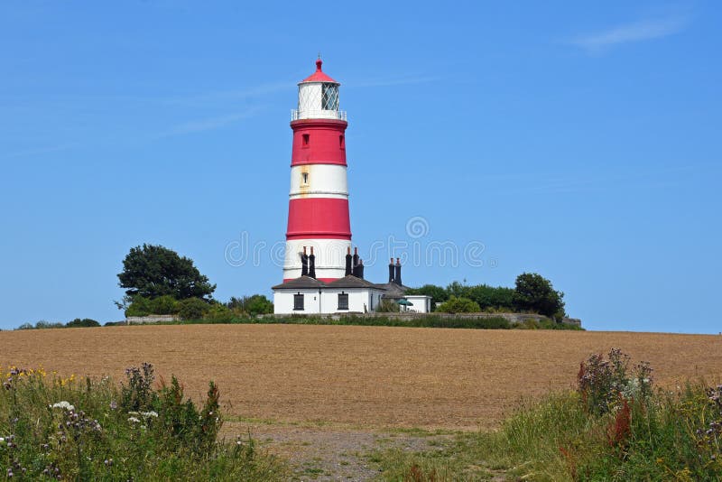 Happisburghvuurtoren, Norfolk, Engeland stock foto Happisburghvuurtoren, Norfolk, Engeland stock foto