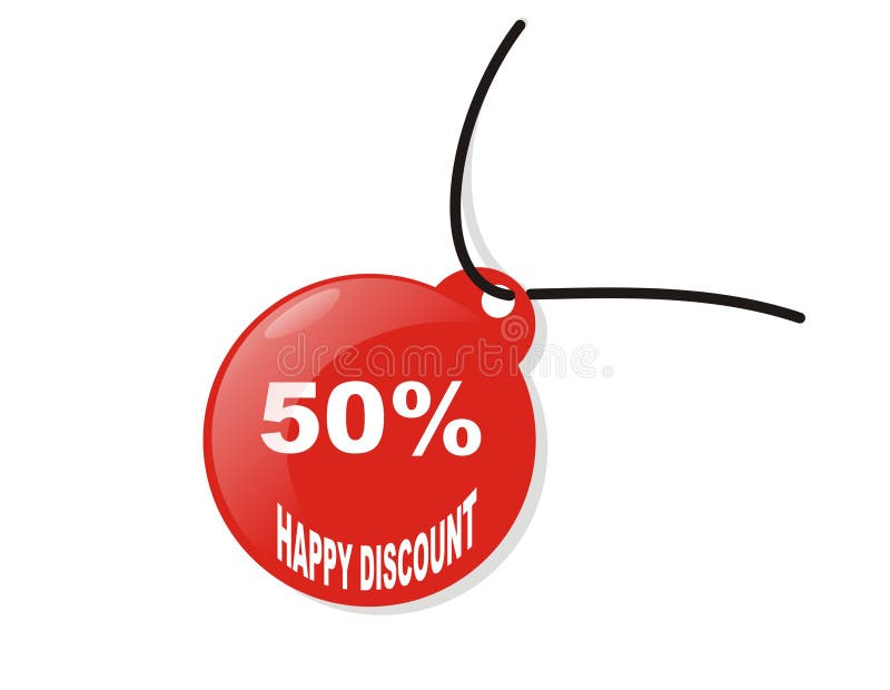 Download Happy 50% discount stock vector. Illustration of prices - 4067143