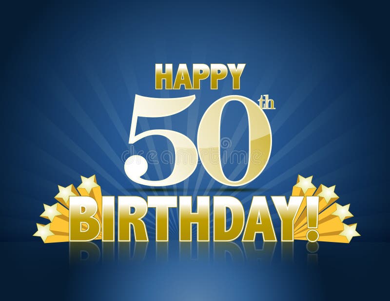 Happy 50th Birthday Stock Vector Image Of Gold 50th 17918179