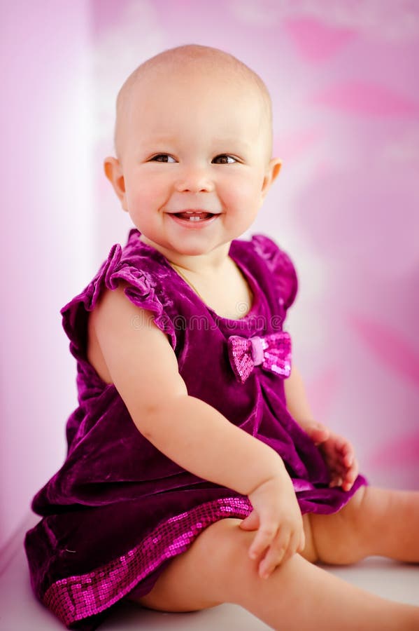 Happy adorable baby girl stock photos Happy adorable baby girl stock photos