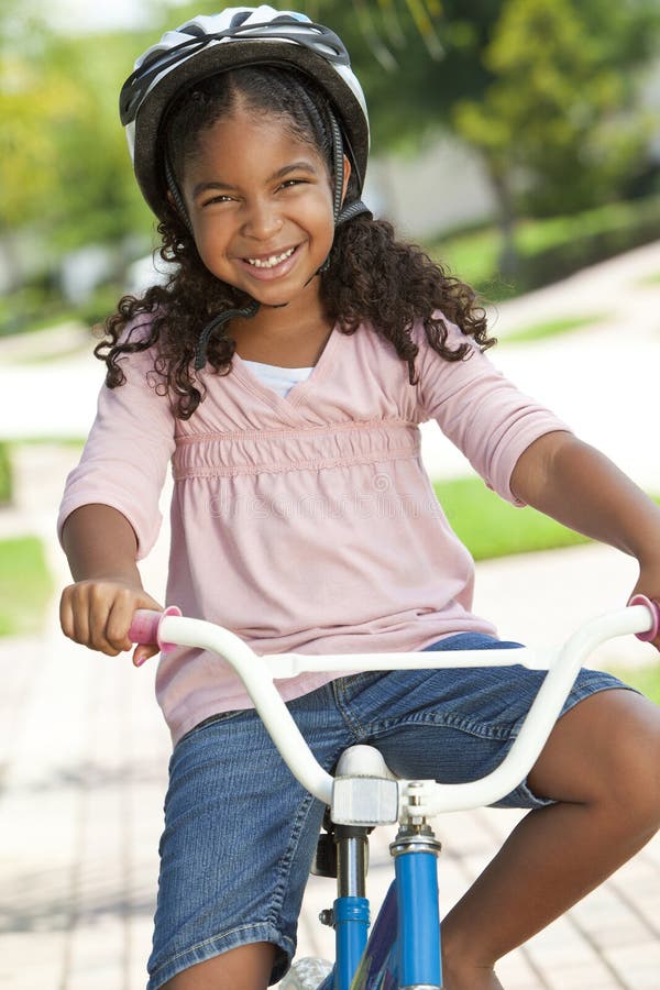 Young Black Girl Riding