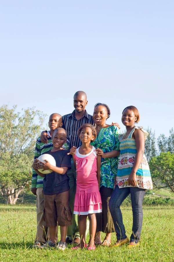 Happy african family