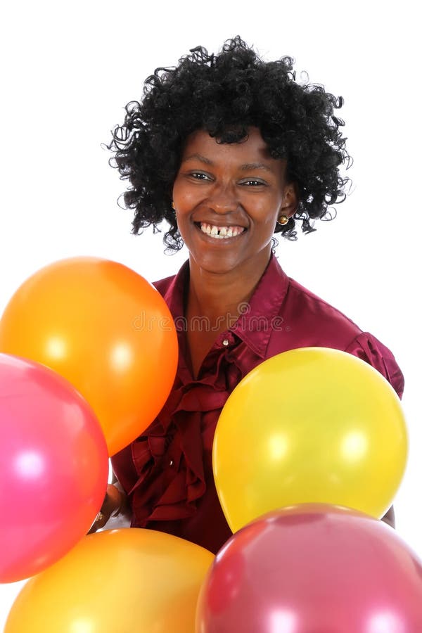 Happy African Party Girl stock photo. Image of black - 22286280