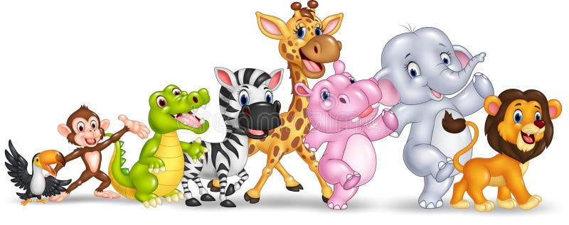 Happy Animal Africa on White Background Stock Vector - Illustration of africa, zebra: 69443309 Happy Animal Africa on White Background Stock Vector - Illustration of africa, zebra: 69443309