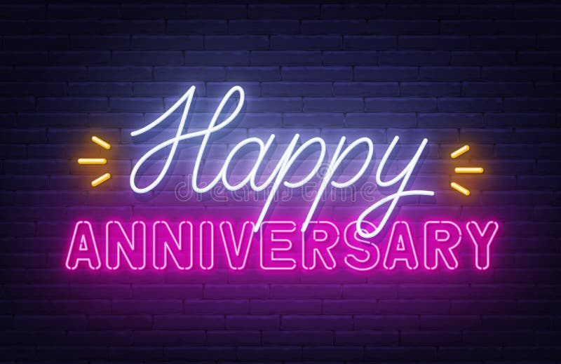 Anniversary Neon Stock Illustrations – 8,012 Anniversary Neon Stock