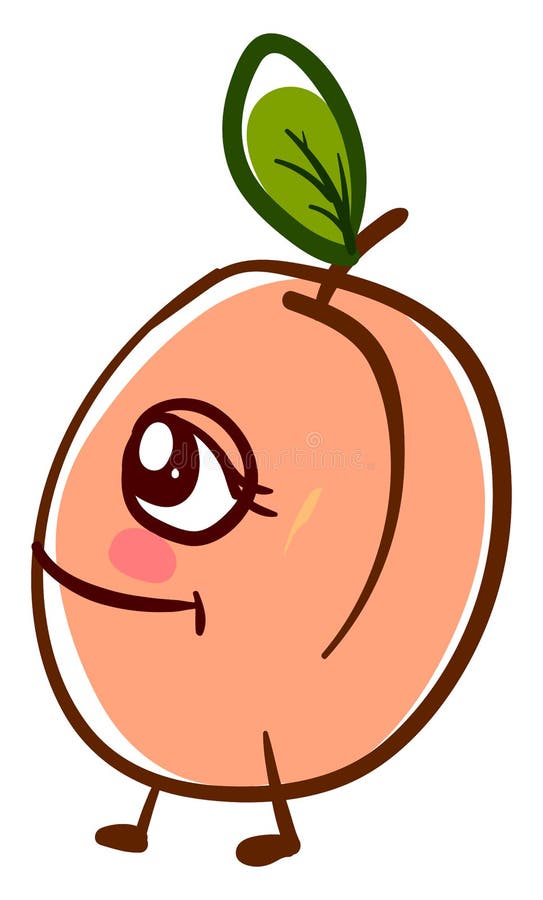 Happy apricot, illustration, vector vector illustration