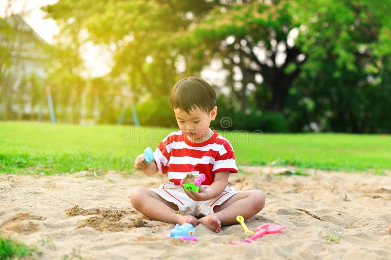 Happy Asian boy in playground royalty free stock image Happy Asian boy in playground royalty free stock image