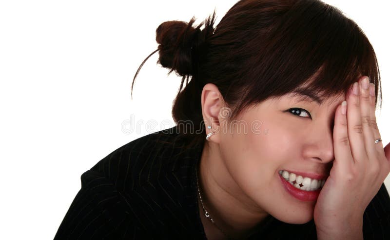 Happy Asian Girl Close Up