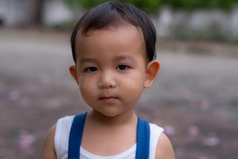 Happy Asian Little Baby Boy Smile Face Stock Image - Image of adorable ...