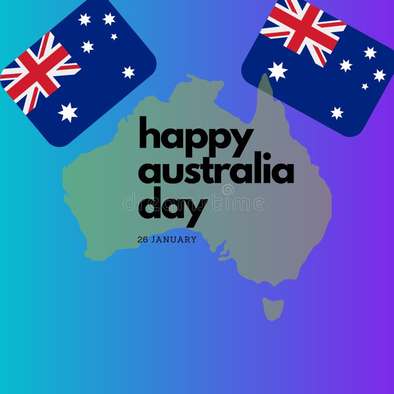 Happy australia day. stock illustration. Illustration of people 266915478