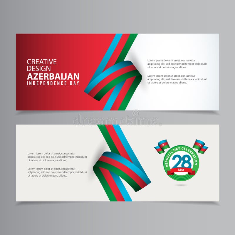 Happy Azerbaijan Independence Day Celebration Creative Design Vector Template Design Illustration.