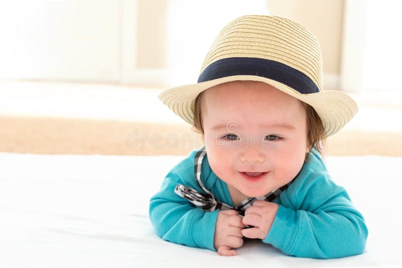 Happy Baby Boy with Bow Tie Stock Photo Image of resting, smiling