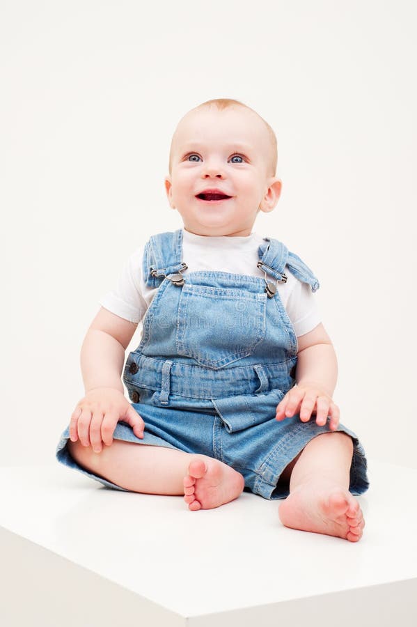 Nice baby in white t-shirt stock image. Image of childhood - 14935239