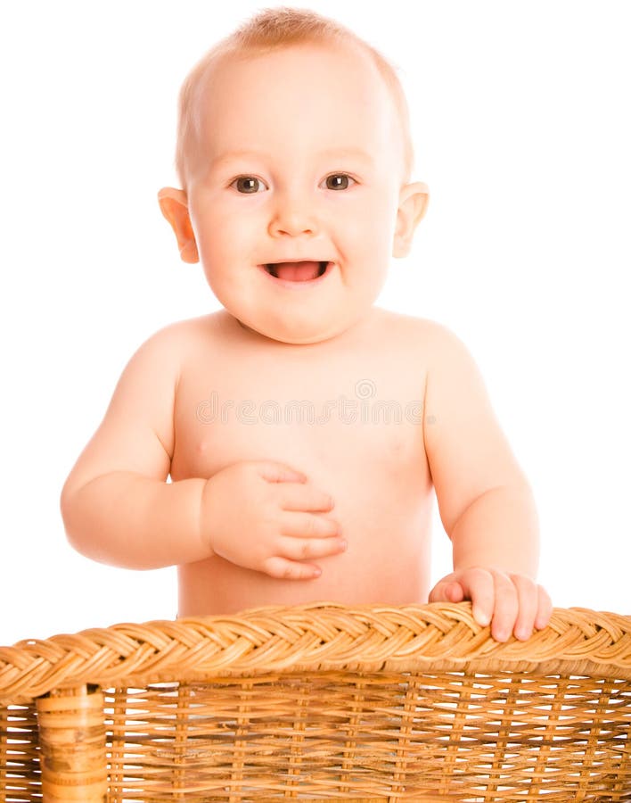 Happy baby strokes stomach stock photos Happy baby strokes stomach stock photos
