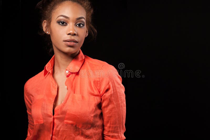 Happy beautiful African American woman. royalty free stock image Happy beautiful African American woman. royalty free stock image