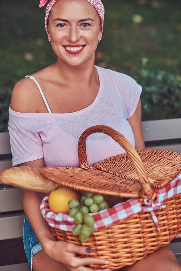 Happy Beautiful Redhead Female Wearing Casual Clothes