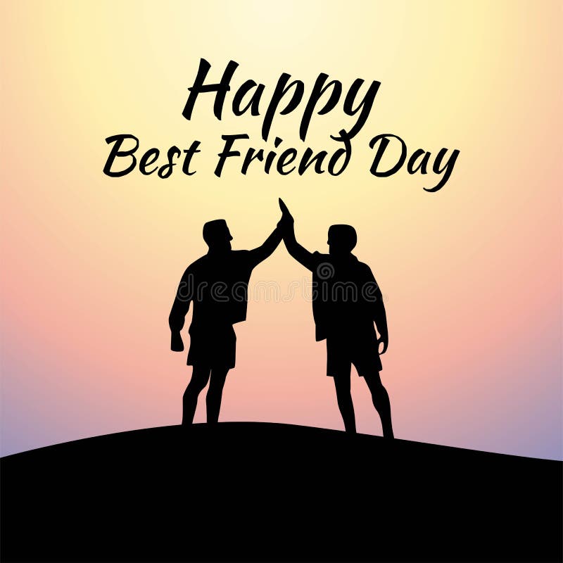 Happy Best Friend Day Vector Illustration Stock Vector Illustration