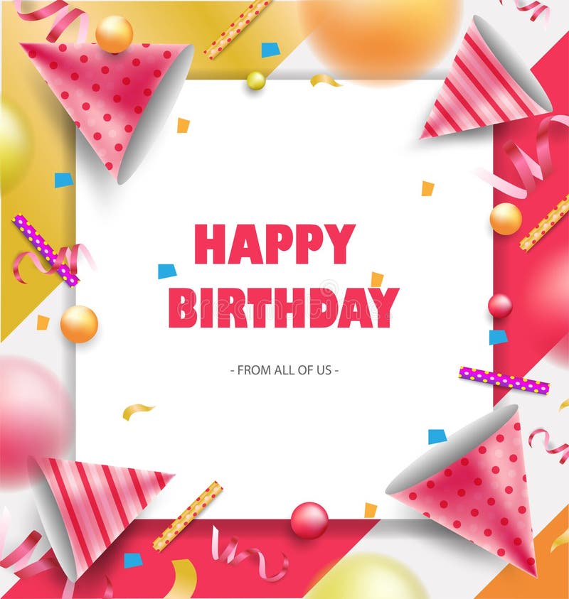 Happy Birth Day Background or Banner. EPS10 Vector Illustration Stock ...
