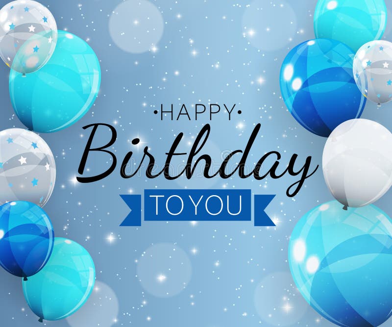 Happy Birthday Background with Balloons. Vector Illustration Stock ...