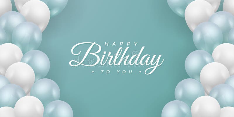 Happy Birthday Background Design . Clean and Simple Background for  Celebrating Birthday Stock Illustration - Illustration of card, isolated:  206283029