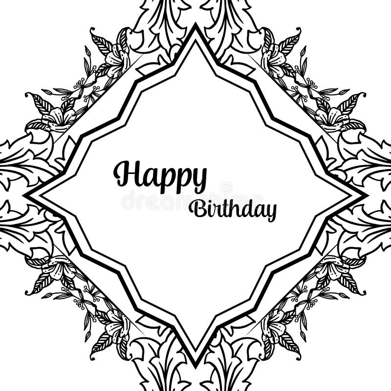 Happy Birthday Background, Template of Greeting Card, Invitation Card ...