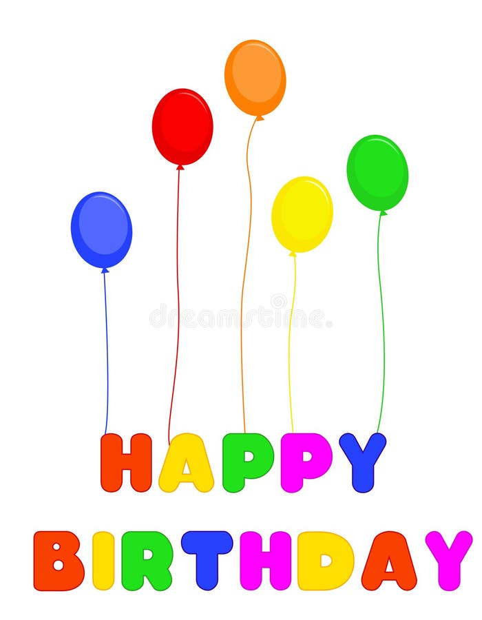 Happy birthday balloons stock vector. Illustration of greetings 17150073