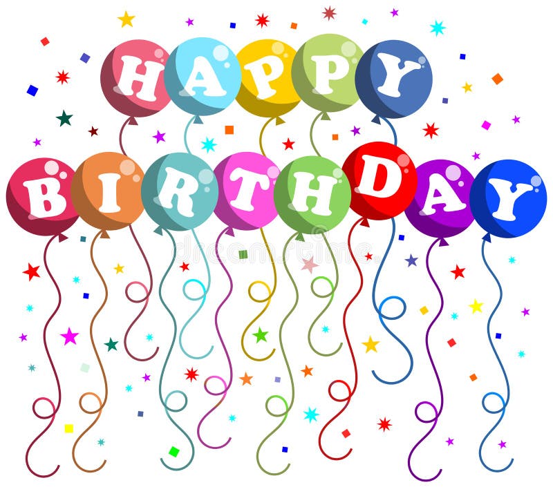 Happy Birthday Wishes Balloons Clip Art