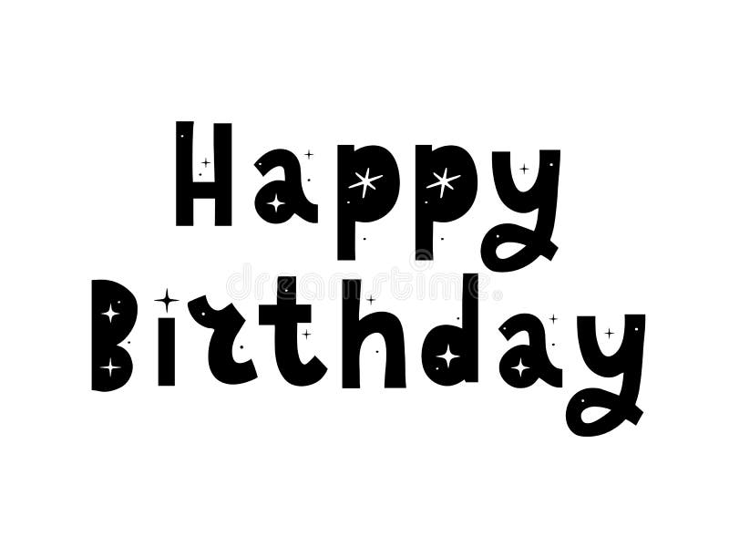 Happy Birthday Brush Script Style Hand Lettering. Retro Vintage Custom ...